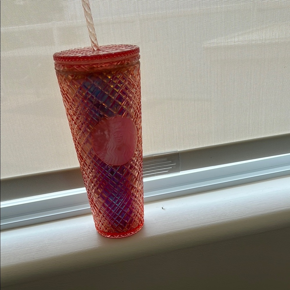 Starbucks Pink Tumbler with Straw